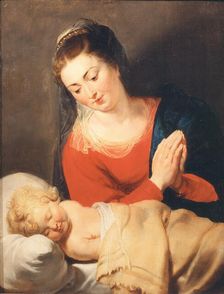 The Virgin Adoring the Sleeping Child, c. 1615. Creator: Rubens, Pieter Paul (1577-1640)