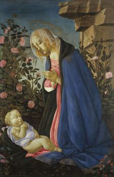 The Virgin Adoring the Sleeping Christ Child, c1485. Creator: Botticelli, Sandro (1445-1510)