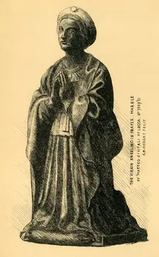The Virgin Annunciate, marble statue, 1519, (1881). Creator: Charles Martin Hodges