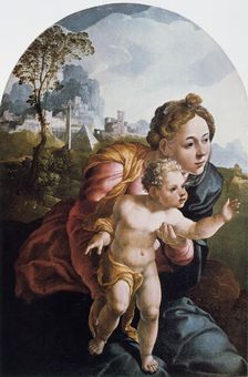 The Virgin and Child 16th century. Artist: Jan van Scorel