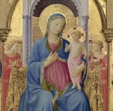 The Virgin and Child. Cortona Polyptych (Detail of central panel), ca 1437. Creator: Angelico, Fra Giovanni, da Fiesole (ca. 1400-1455)