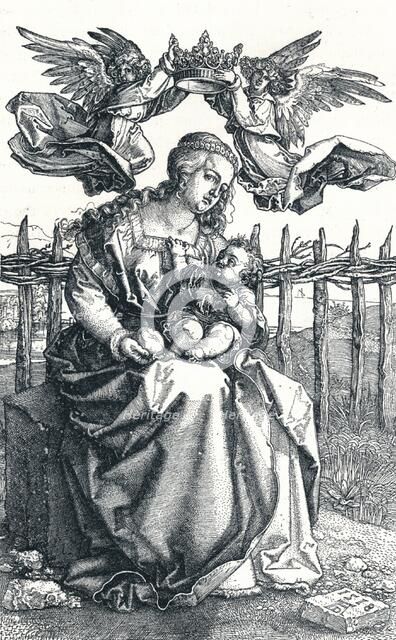 'The Virgin and Child crowned by two Angels', 1518, (1906). Artist: Albrecht Durer.