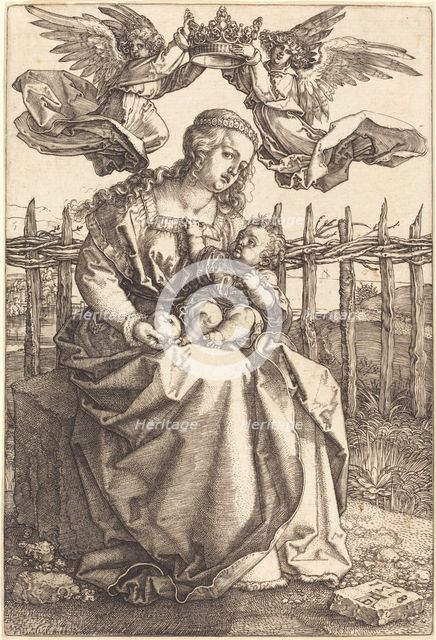 The Virgin and Child Crowned by Two Angels, 1518. Creator: Albrecht Durer.