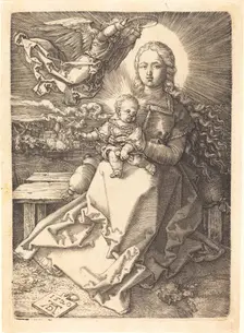 The Virgin and Child Crowned by One Angel, 1520. Creator: Albrecht Durer