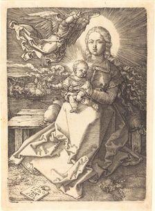 The Virgin and Child Crowned by One Angel, 1520. Creator: Albrecht Durer