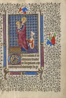 The Virgin and Child and a Woman in Prayer; Book of Hours, about 1410. Creator: Unknown