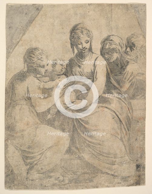 The Virgin and Child accompanied by saints, ca. 1540-50. Creator: Andrea Schiavone.