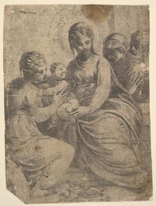 The Virgin and Child accompanied by saints, ca. 1550. Creator: Andrea Schiavone
