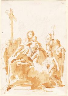 The Virgin and Child Adored by Bishops, Monks, and Women, 1735/1740. Creator: Giovanni Battista Tiepolo