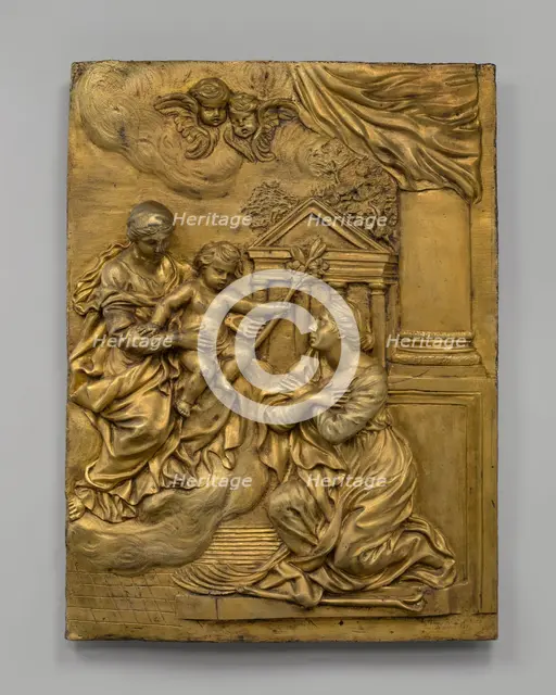 The Virgin and Child Appearing to Saint Martina, c. 1650. Creator: Cosimo Fancelli.