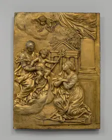 The Virgin and Child Appearing to Saint Martina, c. 1650. Creator: Cosimo Fancelli