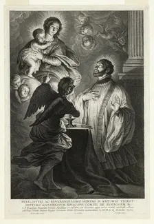 The Virgin and Child Appearing to Saint Francis Xavier, 1610/59. Creator: Schelte Adamsz Bolswert