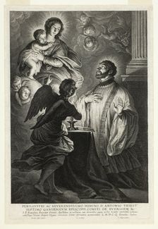 The Virgin and Child Appearing to Saint Francis Xavier, 1610/59. Creator: Schelte Adamsz Bolswert