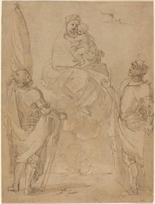 The Virgin and Child Appearing to Saints George and William. Creator: Lodovico Carracci
