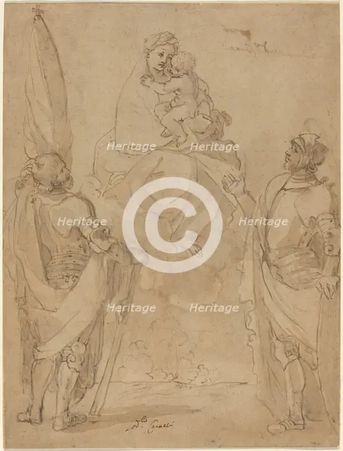 The Virgin and Child Appearing to Saints George and William. Creator: Lodovico Carracci.