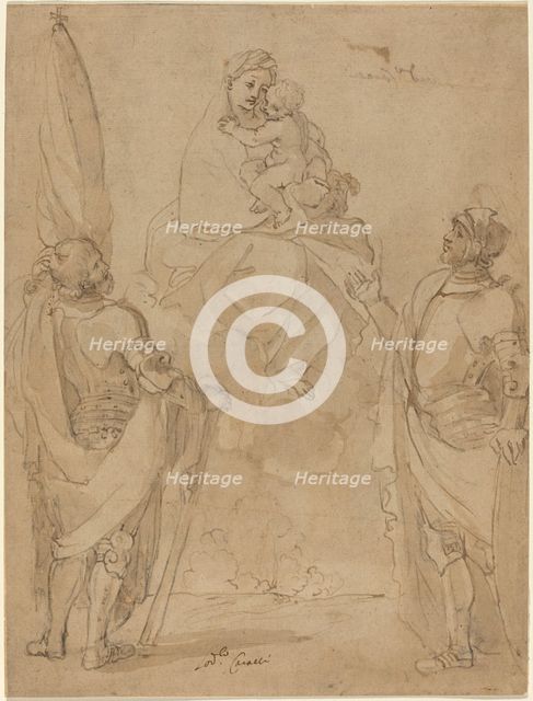 The Virgin and Child Appearing to Saints George and William. Creator: Lodovico Carracci.