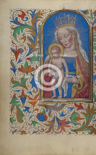 The Virgin and Child; Book of Hours, about 1450-1455. Creator: Unknown.
