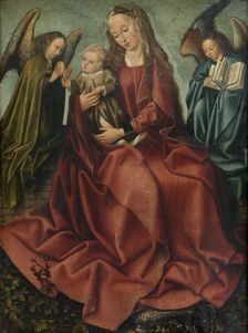 The Virgin and Child Between Two Angels, 1495. Creator: Master of Frankfurt
