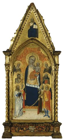 The Virgin and Child between Angels and six Saints, 1362. Creator: Niccolò di Tommaso