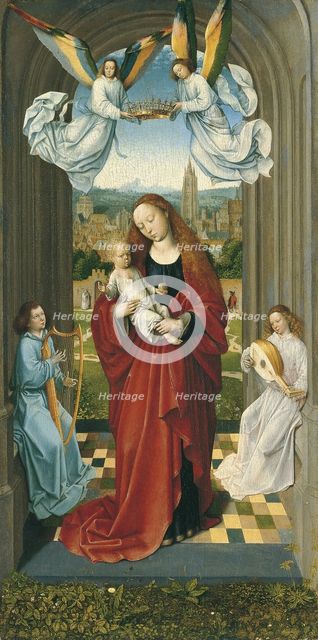 The Virgin and Child between Angels. Artist: Master of the André Madonna (active ca 1500)