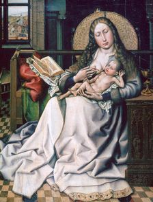 The Virgin and Child before a Firescreen 1440. Artist: Robert Campin