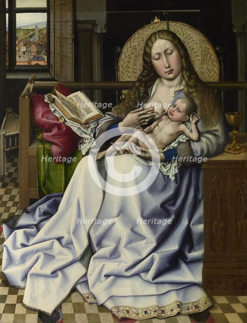 The Virgin and Child before a Firescreen, c. 1440. Artist: Campin, Robert, (School)  