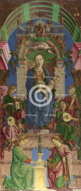 The Virgin and Child enthroned, 1470s. Creator: Tura, Cosimo (before 1431-1495).