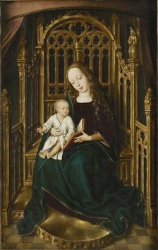 The Virgin and child enthroned , 1490-1500. Creator: Master of the Magdalen Legend (active ca 1483-1527)