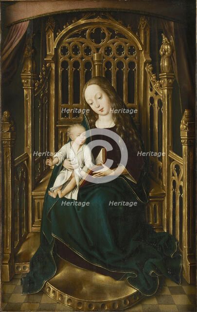 The Virgin and child enthroned , 1490-1500. Creator: Master of the Magdalen Legend (active ca 1483-1527).