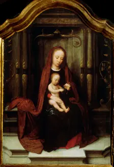 The Virgin and Child Enthroned 16th century. Artist: Adriaen Isenbrandt