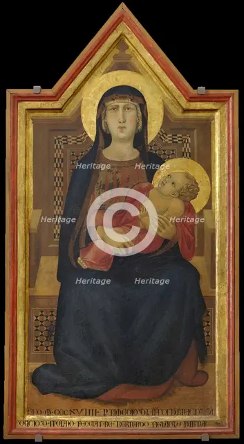 The Virgin and Child enthroned, 1319. Creator: Lorenzetti, Ambrogio (ca 1290-ca 1348).