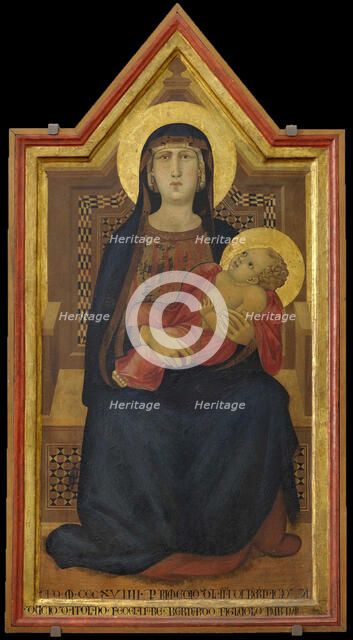 The Virgin and Child enthroned, 1319. Creator: Lorenzetti, Ambrogio (ca 1290-ca 1348).