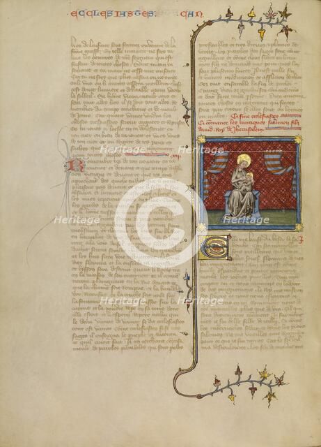 The Virgin and Child Enthroned, about 1360-1370. Creator: Master of Jean de Mandeville.