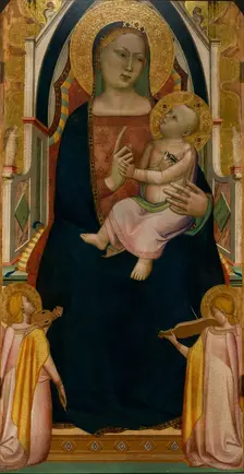 The Virgin and Child Enthroned and Two Angels, c1340. Creator: Daddi, Bernardo (1290-1350)