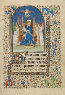 The Virgin and Child Enthroned; Book of Hours, about 1420-1430. Creator: Master of the Harvard Hannibal