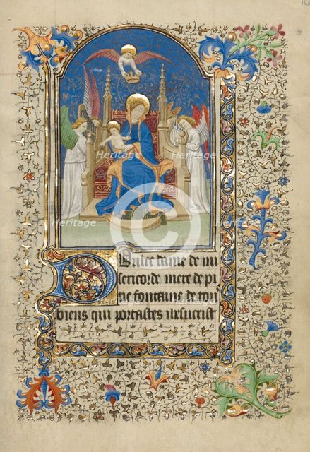 The Virgin and Child Enthroned; Book of Hours, about 1420-1430. Creator: Master of the Harvard Hannibal.