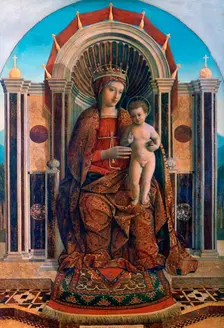 The Virgin and Child Enthroned c1475-1485. Artist: Giovanni Bellini