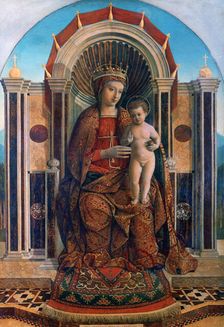 The Virgin and Child Enthroned c1475-1485. Artist: Giovanni Bellini