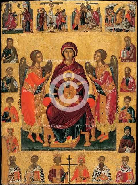 The Virgin and Child enthroned, Late 15th cen.. Artist: Ritzos, Andreas (1421-1492)