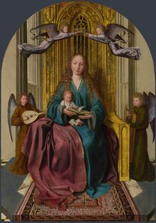 The Virgin and Child Enthroned, with Four Angels, c. 1495. Artist: Massys, Quentin (1466–1530)