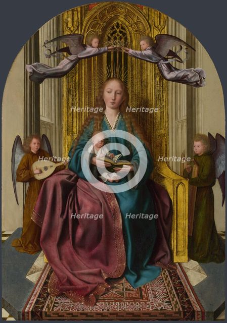The Virgin and Child Enthroned, with Four Angels, c. 1495. Artist: Massys, Quentin (1466–1530)