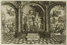 The Virgin and Child Enthroned with Saint Anne, 1512/13. Creator: Master NA. DAT with the Mousetrap