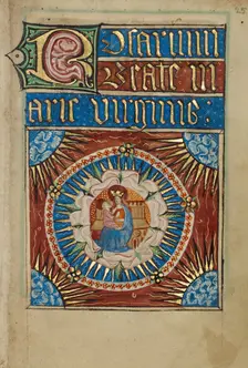 The Virgin and Child in a White Rose; Illustrated Vita Christi..., about 1480-1490. Creator: Unknown