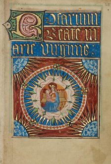 The Virgin and Child in a White Rose; Illustrated Vita Christi..., about 1480-1490. Creator: Unknown