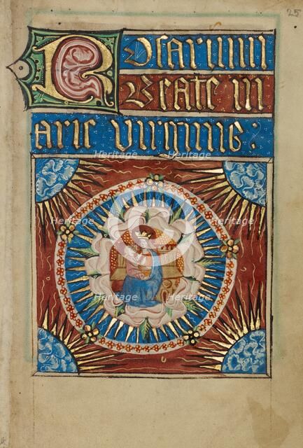 The Virgin and Child in a White Rose; Illustrated Vita Christi..., about 1480-1490. Creator: Unknown.