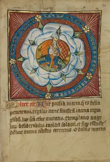 The Virgin and Child in a White Rose; Illustrated Vita Christi..., about 1480-1490. Creator: Unknown