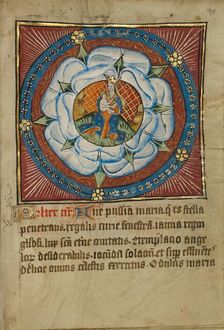 The Virgin and Child in a White Rose; Illustrated Vita Christi..., about 1480-1490. Creator: Unknown