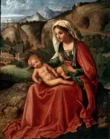 The Virgin and Child in a Landscape c1503. Artist: Giorgione