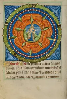 The Virgin and Child in a Red Rose, about 1480-1490. Creator: Unknown
