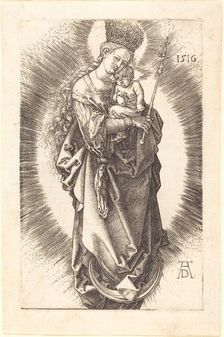The Virgin and Child on a Crescent with a Sceptre and a Starry Crown, 1516. Creator: Albrecht Durer